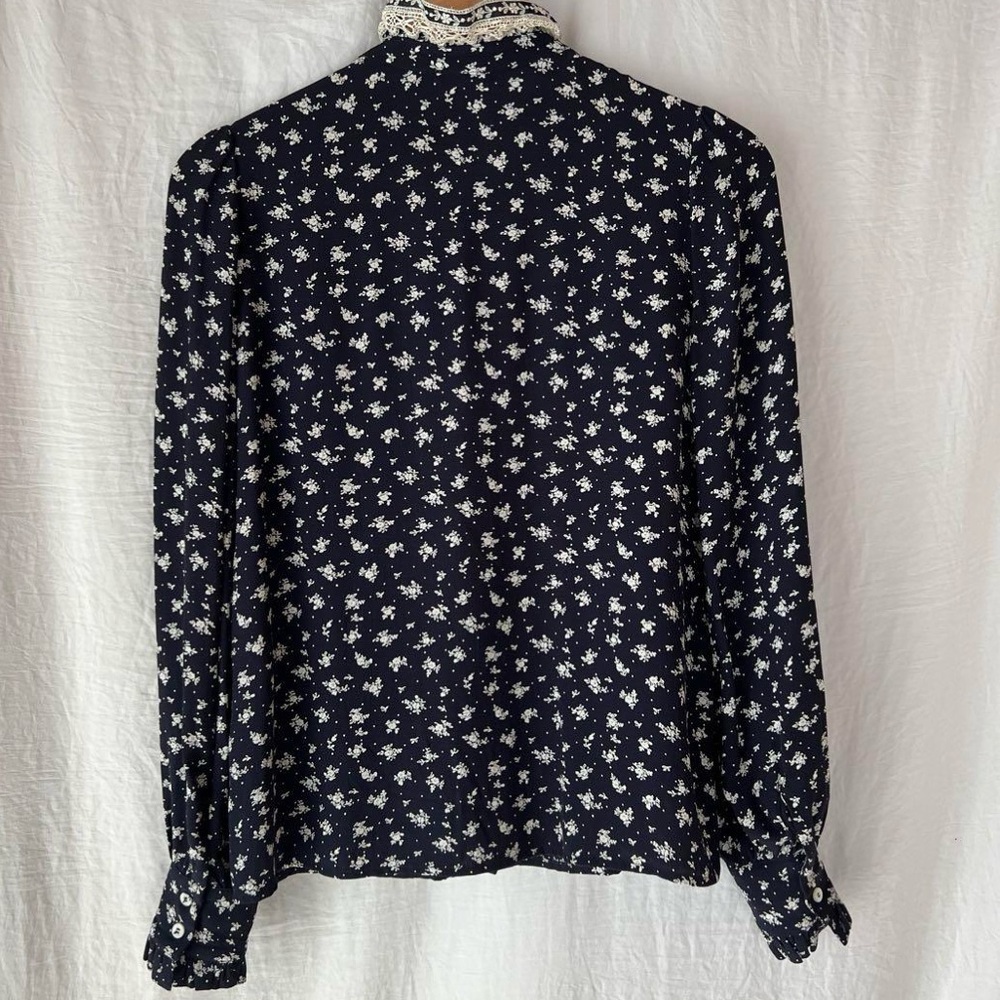 Sézane x SEA NY Chlo Shirt in Navy Floral Pattern FR 40 / US 8 - Picture 11 of 16